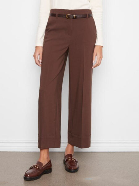 Charlie B Belted Wide Leg Crepe Pants