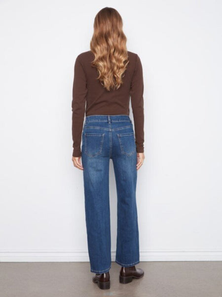 Charlie B Heart Patch Straight Leg Jeans