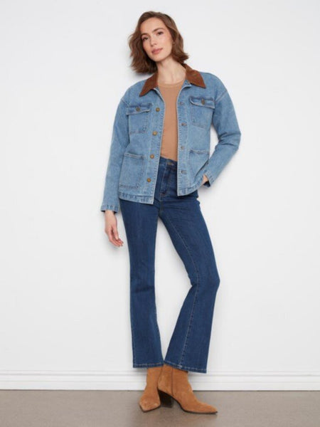 Charlie B Denim Barn Jacket with Corduroy Collar