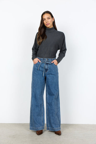 Soyaconcept 'Heda 2C' Belted Wide Leg Jeans