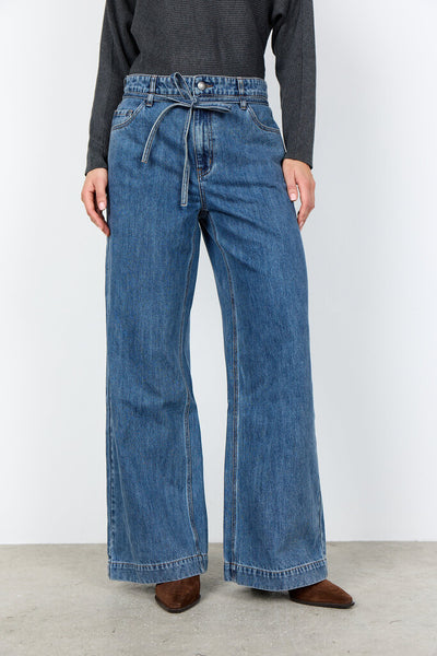 Soyaconcept 'Heda 2C' Belted Wide Leg Jeans
