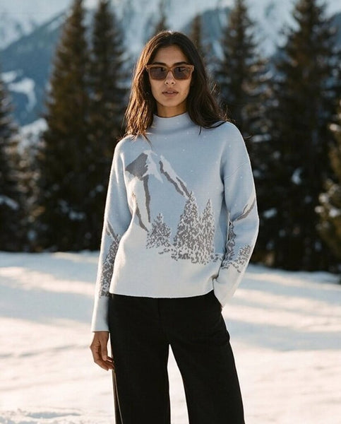 Alison Sheri Mountain Landscape Sweater