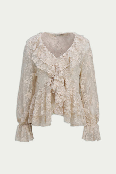 Astrid 'Vince' Lace Ruffle Blouse