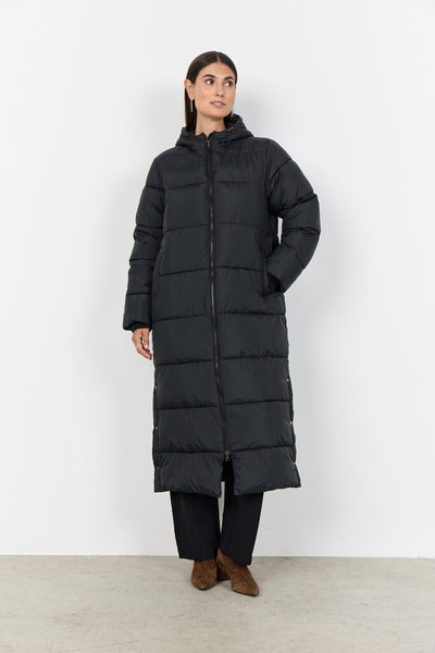 Soyaconcept 'Sorine 1' Long Hooded Puffer Coat