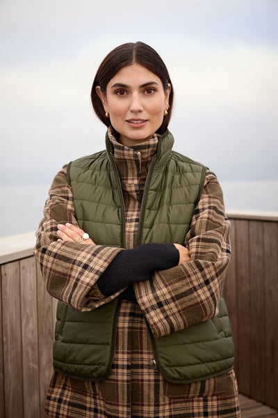 Soyaconcept 'Benete 6' Quilted Vest - Forest Night