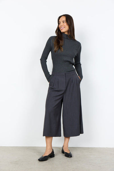 Soyaconcept 'Ann 3-C' Pleated Wide Leg Culottes