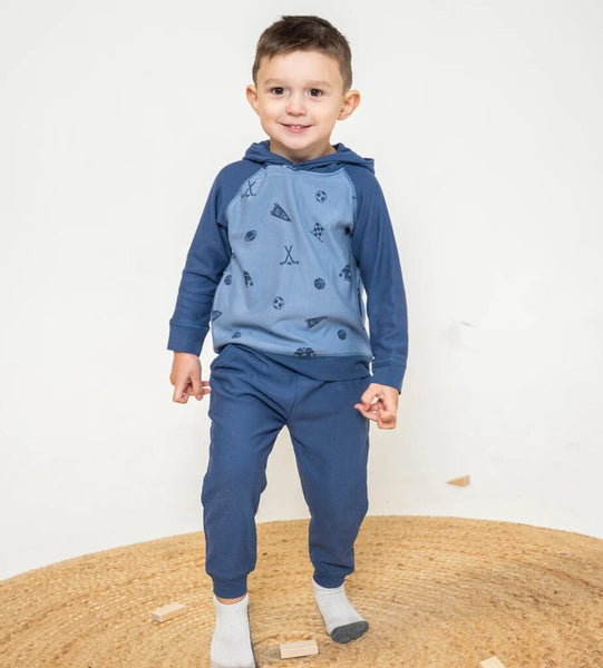 Silkberry Baby Bamboo Fleece Sweat Pants - Indigo