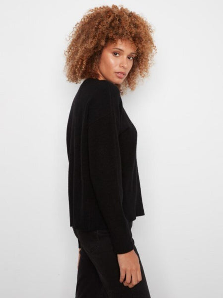 Charlie B Patch Pocket Crew Neck Sweater - Black