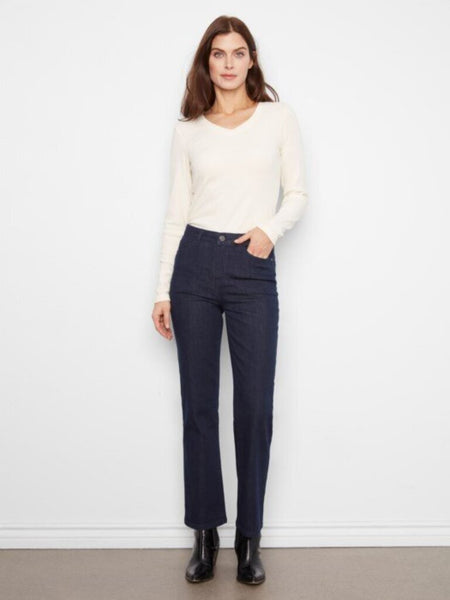 Charlie B Straight Leg Jeans - Blue Black