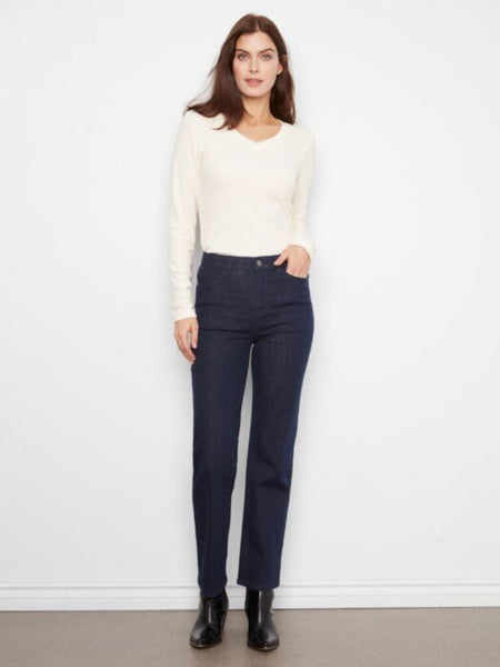 Charlie B Straight Leg Jeans - Blue Black