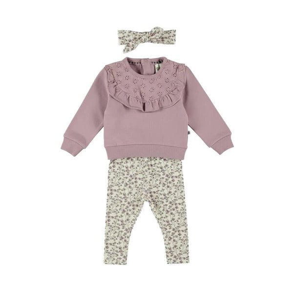 Dirkje Elderberry Jumper, Leggings + Headband Set