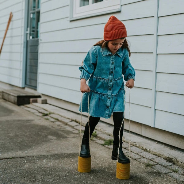 Koko Noko Denim Tiered Dress