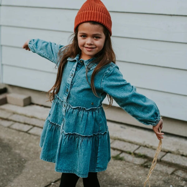 Koko Noko Denim Tiered Dress