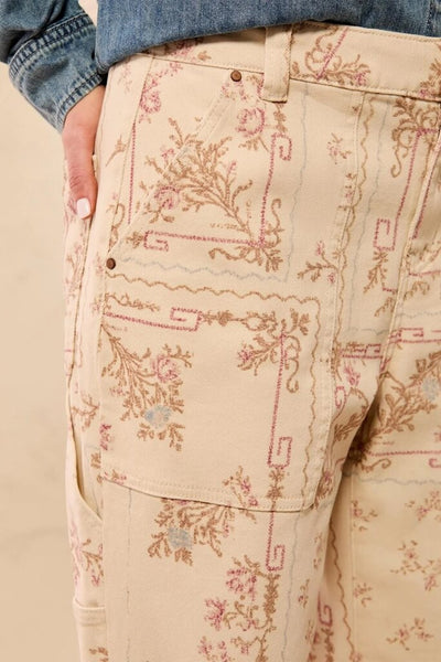 Tribal 'Audrey' Embroidered Carpenter Jeans