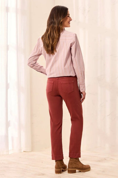 Tribal Comfort Stretch Pull-On Straight Leg Pants - Henna