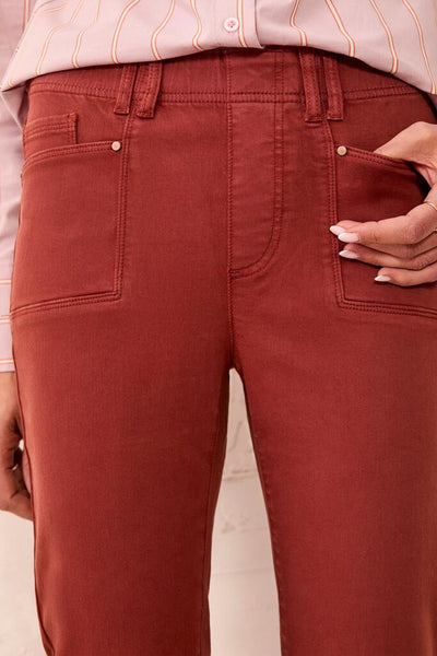 Tribal Comfort Stretch Pull-On Straight Leg Pants - Henna