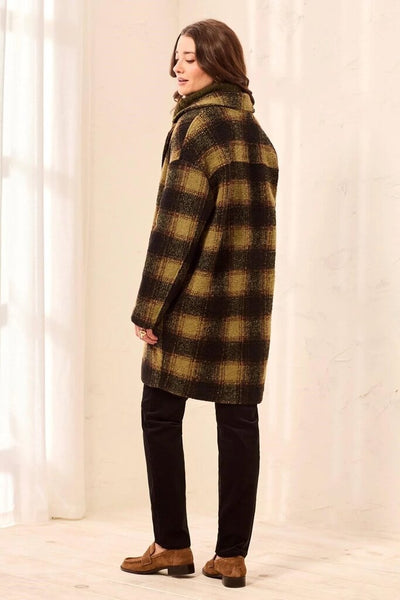 Tribal Plaid Cocoon Coat