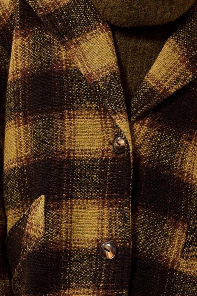 Tribal Plaid Cocoon Coat