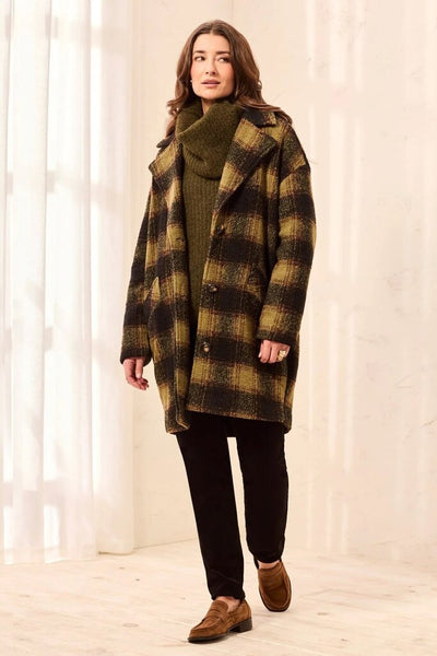 Tribal Plaid Cocoon Coat