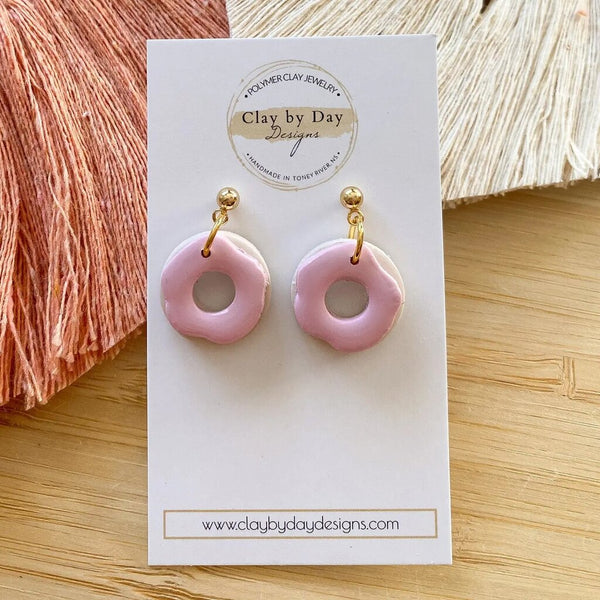Clay by Day Glazed Donut Earrings