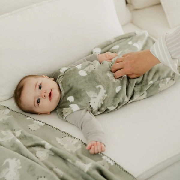 Perlimpinpin Plush Dragon Print Sleep Sack