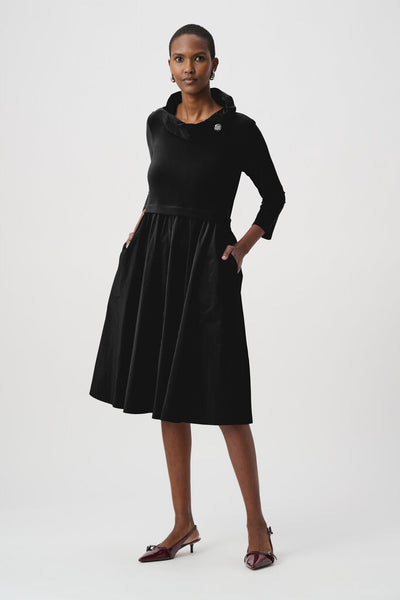 Joseph Ribkoff 264184 Shawl Collar FIt & Flare Dress