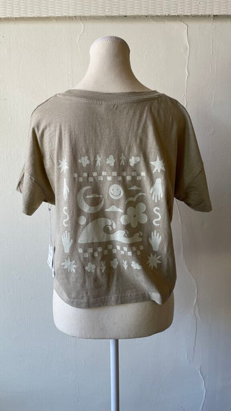 Known Supply 'Coastal' Cropped Graphic Tee
