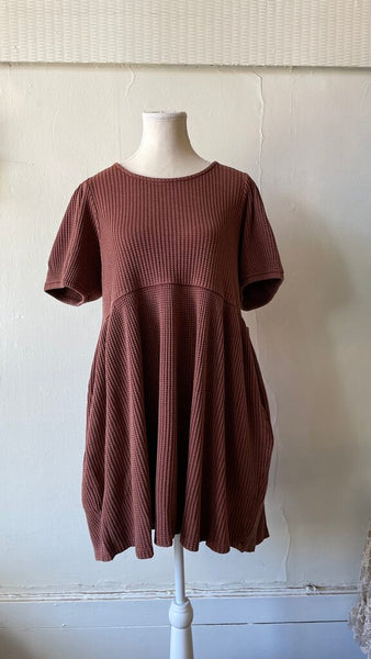 Known Supply 'Ethel' Waffle Knit Dress - Copper