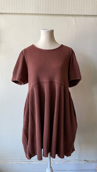 Known Supply 'Ethel' Waffle Knit Dress - Copper