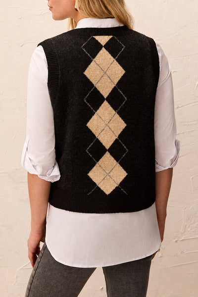 Tribal Argyle Sweater Vest
