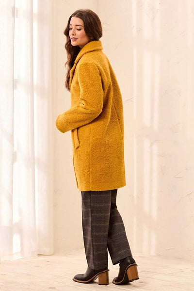 Tribal Boucle Button-Front Coat