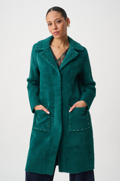 Joseph Ribkoff 264921 Studded Sweater Coat - Ivy