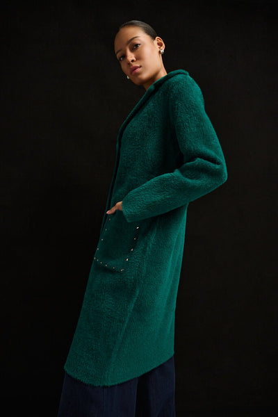 Joseph Ribkoff 264921 Studded Sweater Coat - Ivy
