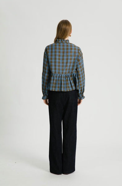 The Korner 'Camile' Gingham Tie-Front Blouse