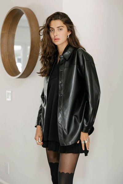 Smash + Tess 'Alicia' Faux Leather Shacket