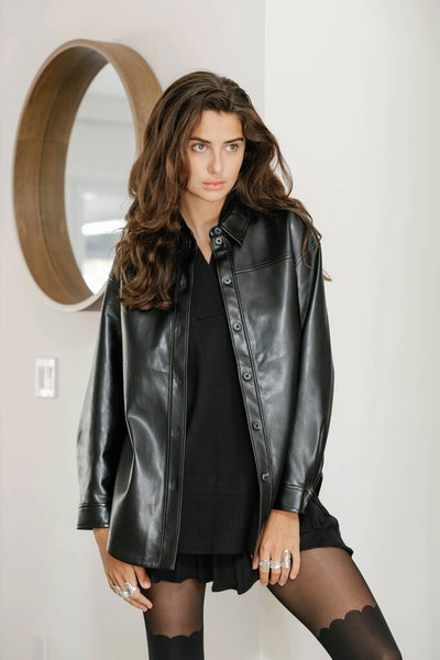 Smash + Tess 'Alicia' Faux Leather Shacket