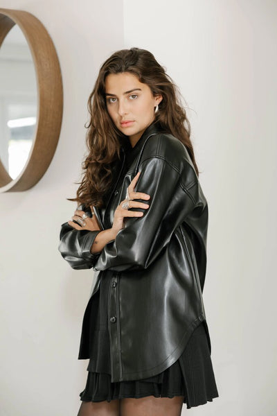 Smash + Tess 'Alicia' Faux Leather Shacket