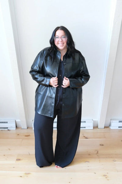Smash + Tess 'Alicia' Faux Leather Shacket