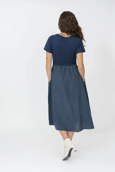Smash + Tess 'Andie' Gingham Dress - Navy