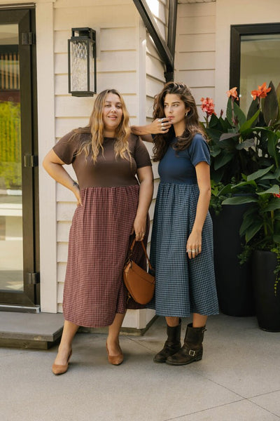 Smash + Tess 'Andie' Gingham Dress - Navy