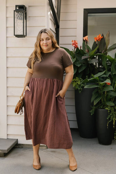 Smash + Tess 'Andie' Gingham Dress - Plum