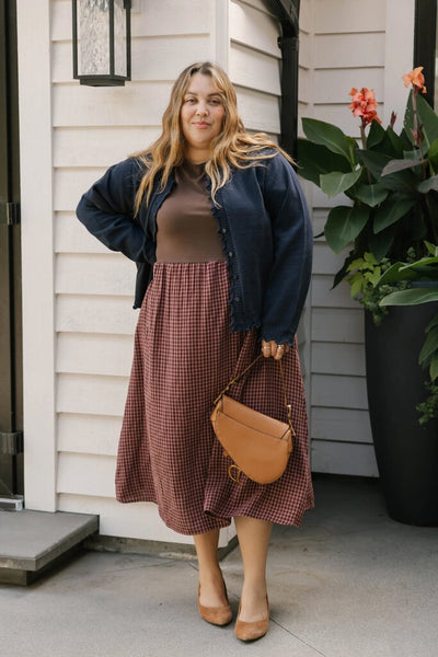 Smash + Tess 'Andie' Gingham Dress - Plum