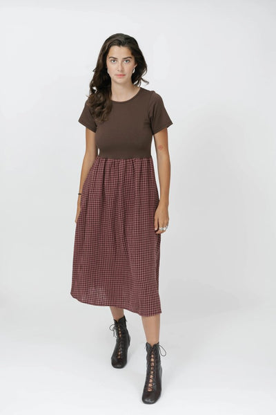 Smash + Tess 'Andie' Gingham Dress - Plum
