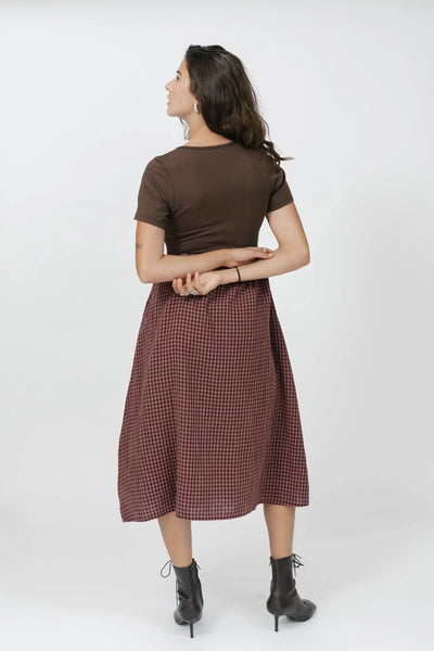 Smash + Tess 'Andie' Gingham Dress - Plum