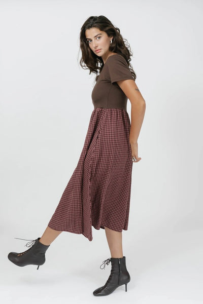 Smash + Tess 'Andie' Gingham Dress - Plum