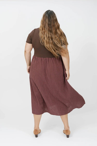 Smash + Tess 'Andie' Gingham Dress - Plum