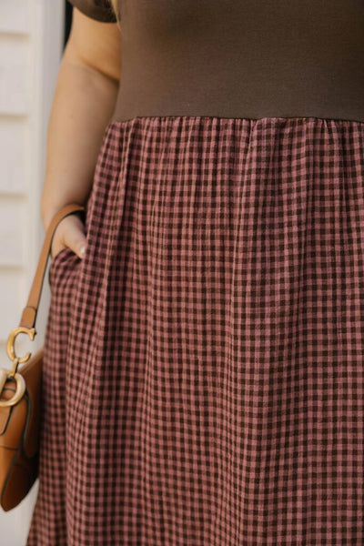 Smash + Tess 'Andie' Gingham Dress - Plum