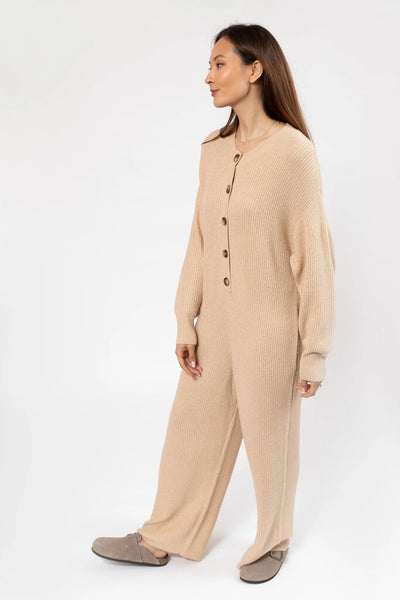 Smash + Tess 'Milie' Ribbed Wide Leg Romper