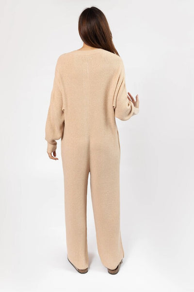 Smash + Tess 'Milie' Ribbed Wide Leg Romper