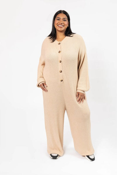 Smash + Tess 'Milie' Ribbed Wide Leg Romper